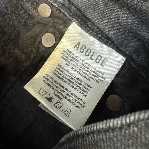 AGOLDE “NICO” DISTRESSED BLACK JEANS 25 - Picture 7 of 10